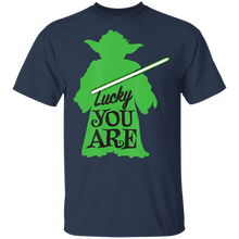 Load image into Gallery viewer, Star Wars Yoda Lucky You Are Green St. Patrick's Day T-Shirt Movie Fan Tshirt Fanart Gift Friends Logo T Shirts Quote Saying Slogans Shirt
