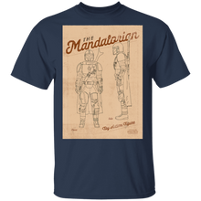 Load image into Gallery viewer, Star Wars The Mandalorian Action Figure Diagram T-Shirt Movie Fan Tshirt Fanart Gift Friends Logo T Shirts Quote Saying Slogans Shirt
