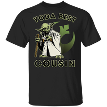 Load image into Gallery viewer, Star Wars Yoda Best Cousin Rebel Logo T-Shirt Movie Fan Tshirt Fanart Gift Friends Logo T Shirts Quote Saying Slogans Shirt
