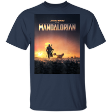 Load image into Gallery viewer, Star Wars The Mandalorian Disney+ Series Poster T-Shirt Movie Fan Tshirt Fanart Gift Friends Logo T Shirts Quote Saying Slogans Shirt
