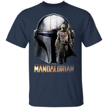 Load image into Gallery viewer, Star Wars The Mandalorian Helmet Portrait Mashup T-Shirt Movie Fan Tshirt Fanart Gift Friends Logo T Shirts Quote Saying Slogans Shirt
