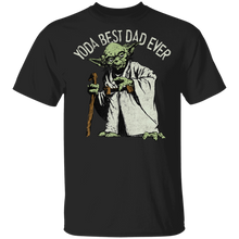 Load image into Gallery viewer, Star Wars Yoda Best Dad Ever Portait T-Shirt Movie Fan Tshirt Fanart Gift Friends Logo T Shirts Quote Saying Slogans Shirt
