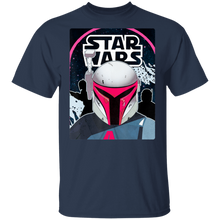 Load image into Gallery viewer, Star Wars The Mandalorian Neon 80s Comic Cover T-Shirt Movie Fan Tshirt Fanart Gift Friends Logo T Shirts Quote Saying Slogans Shirt
