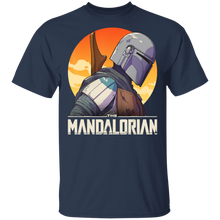 Load image into Gallery viewer, Star Wars The Mandalorian Sunset Profile Portrait Logo T-Shirt Movie Fan Tshirt Fanart Gift Friends Logo T Shirts Quote Saying Slogans Shirt
