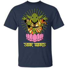 Load image into Gallery viewer, Star Wars Yoda Lotus Flower Portrait T-Shirt Movie Fan Tshirt Fanart Gift Friends Logo T Shirts Quote Saying Slogans Shirt
