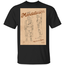 Load image into Gallery viewer, Star Wars The Mandalorian Action Figure Diagram T-Shirt Movie Fan Tshirt Fanart Gift Friends Logo T Shirts Quote Saying Slogans Shirt
