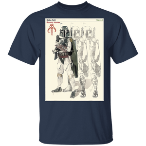Star Wars Boba Fett Bounty Hunter Mandalorian Poster T-Shirt Movie Fan Tshirt Fanart Gift Friends Logo T Shirts Quote Saying Slogans Shirt