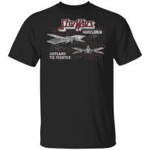 Load image into Gallery viewer, Star Wars The Mandalorian Outland Tie Fighter Schematic T-Shirt Movie Fan Tshirt Fanart Gift Friends Logo T Shirts Quote Saying Slogans Shirt
