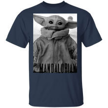 Load image into Gallery viewer, Star Wars The Mandalorian The Child Black White Photo T-Shirt Movie Fan Tshirt Fanart Gift Friends Logo T Shirts Quote Saying Slogans Shirt
