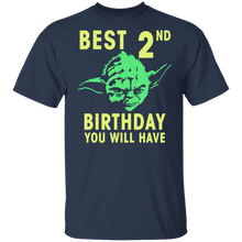 Load image into Gallery viewer, Star Wars Yoda Best 2nd Birthday You Will Have Stencil T-Shirt Movie Fan Tshirt Fanart Gift Friends Logo T Shirts Quote Saying Slogans Shirt
