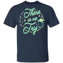 Load image into Gallery viewer, Star Wars Yoda There Is No Try Neon Circle Logo T-Shirt Movie Fan Tshirt Fanart Gift Friends Logo T Shirts Quote Saying Slogans Shirt

