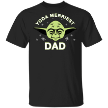Load image into Gallery viewer, Mens Star Wars Christmas Yoda Merriest Dad T-Shirt Movie Fan Tshirt Fanart Gift Friends Logo T Shirts Quote Saying Slogans Shirt
