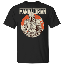 Load image into Gallery viewer, Star Wars The Mandalorian Orange Sun Portrait T-Shirt Movie Fan Tshirt Fanart Gift Friends Logo T Shirts Quote Saying Slogans Shirt
