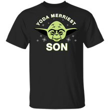 Load image into Gallery viewer, Star Wars Christmas Yoda Merriest Son T-Shirt Movie Fan Tshirt Fanart Gift Friends Logo T Shirts Quote Saying Slogans Shirt
